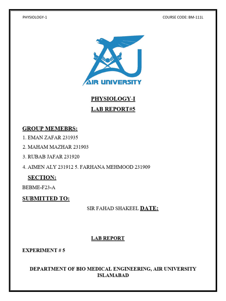 Bleeding Time Determination Lab Report | PDF | Coagulation | Bleeding