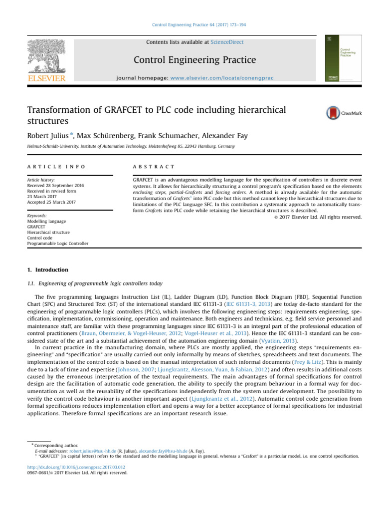 GRAFCET to PLC Code Transformation Guide | PDF | Programmable Logic ...