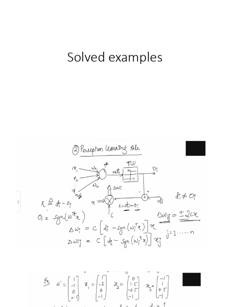 Solved Examples For Deep Learning | PDF