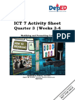 ICT 7 Activity Sheet: Quarter 3 - Weeks 3-4