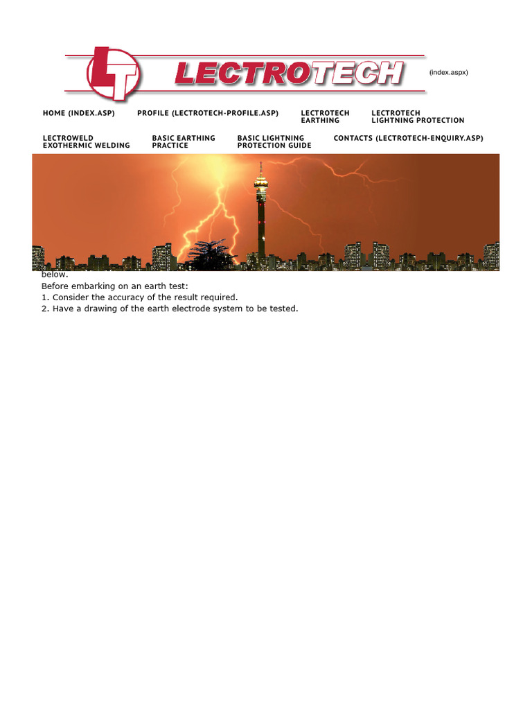 Soil Resistivity - Earthing Requirements - Lectro-Tech | PDF ...