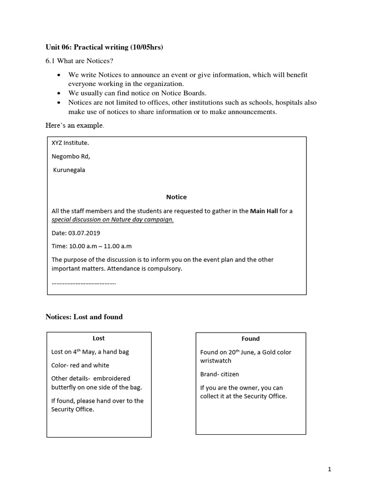 Unit 06 professional writing pdf
