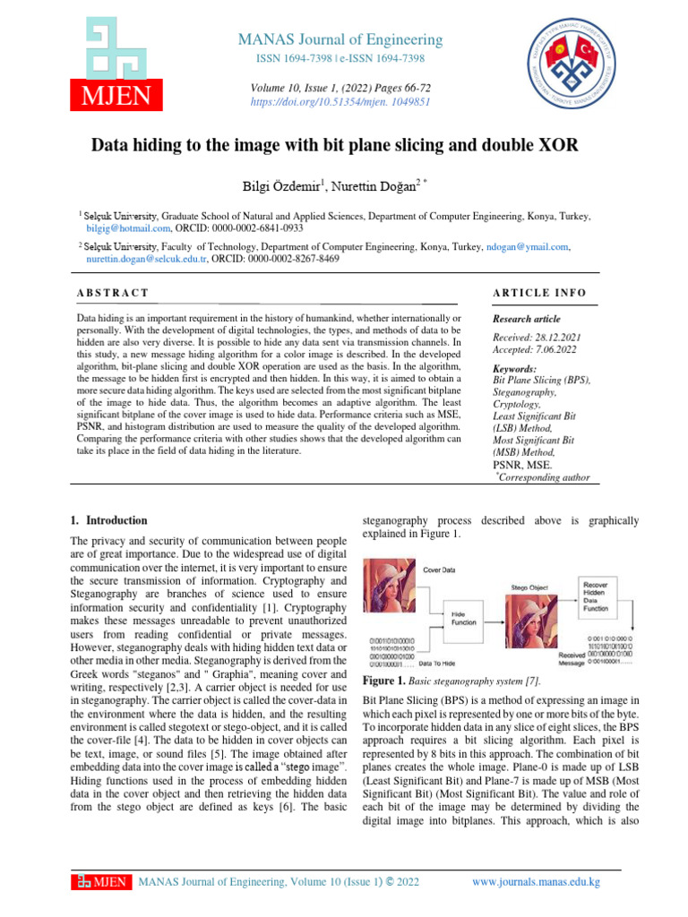 Data Hiding in Images Using BPS and XOR | PDF | Computers
