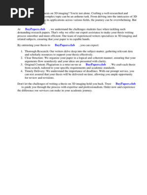 Research Paper on 3d Imaging
