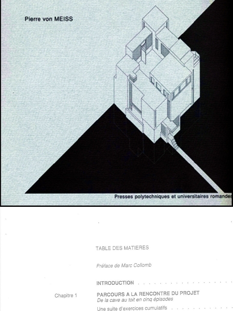 De La Cave Au Toit - Pierre Von Meiss | PDF