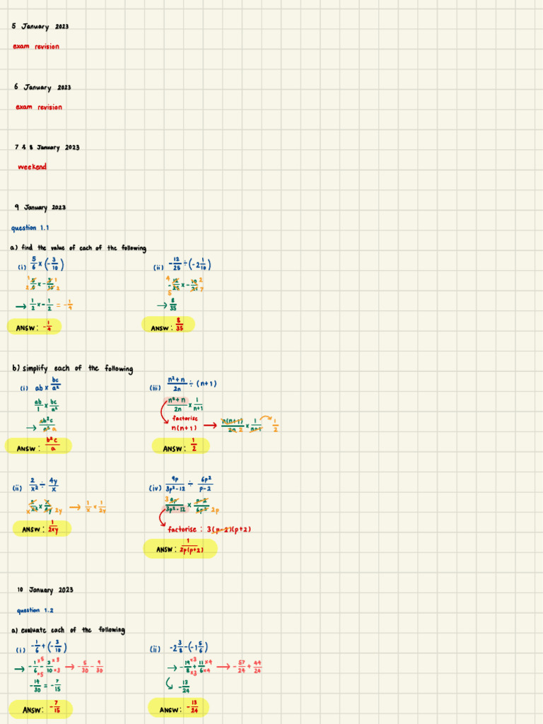 Math Diary | PDF | Arithmetic | Mathematics