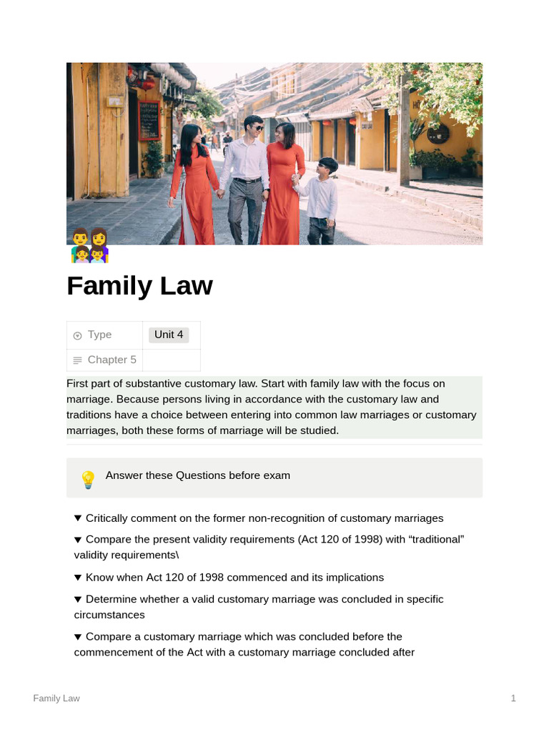 4 Family Law Introduction To Legal Pluralism in South Africa | PDF ...