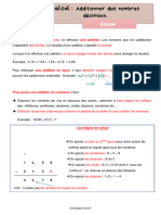 Pecm1 LeÃ On Cm1 Additionner Les Nombres Dã©cimaux