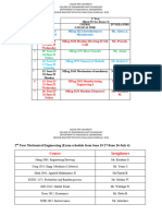 Final Exam Schedule For 2nd &3rd Year Students