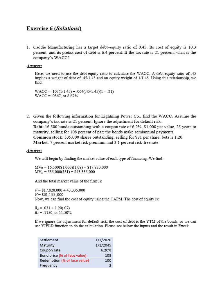 Exercise6 - Solutions | PDF