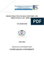 Sathyabama University: Design Practice of Jigs, Fixtures and Press Tools Lab - SPRX 4011