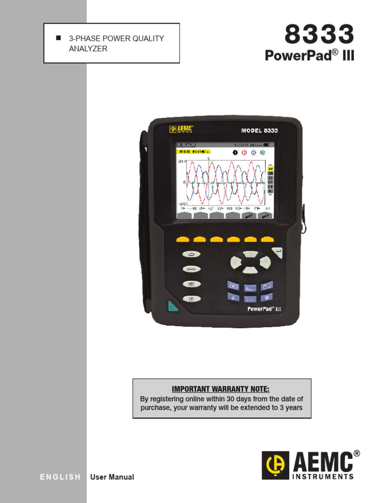 AEMC 8333 Manual | PDF | Rechargeable Battery | Battery Charger