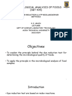 Pre Lab - SBT 435 - Dye Reduction & ATP Bioluminiscence Methods