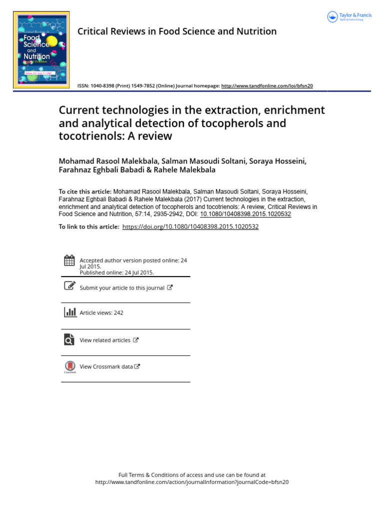 Current Technologies in The Extraction, Enrichment and Analytical ...