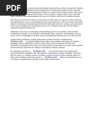 Research Paper on Bald Eagles