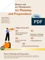 Disaster Planning and Preparedness