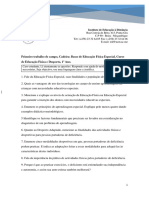 1o Trabalho de Campo Bases de Educacao Fisica Especiais.