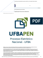 Modernização Garantida Pela Implantação de Processos Eletrônicos - Universidade Federal Da Bahia