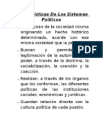 Características de Los Sistemas Políticos