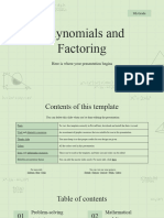 Polynomials and Factoring 9th Grade