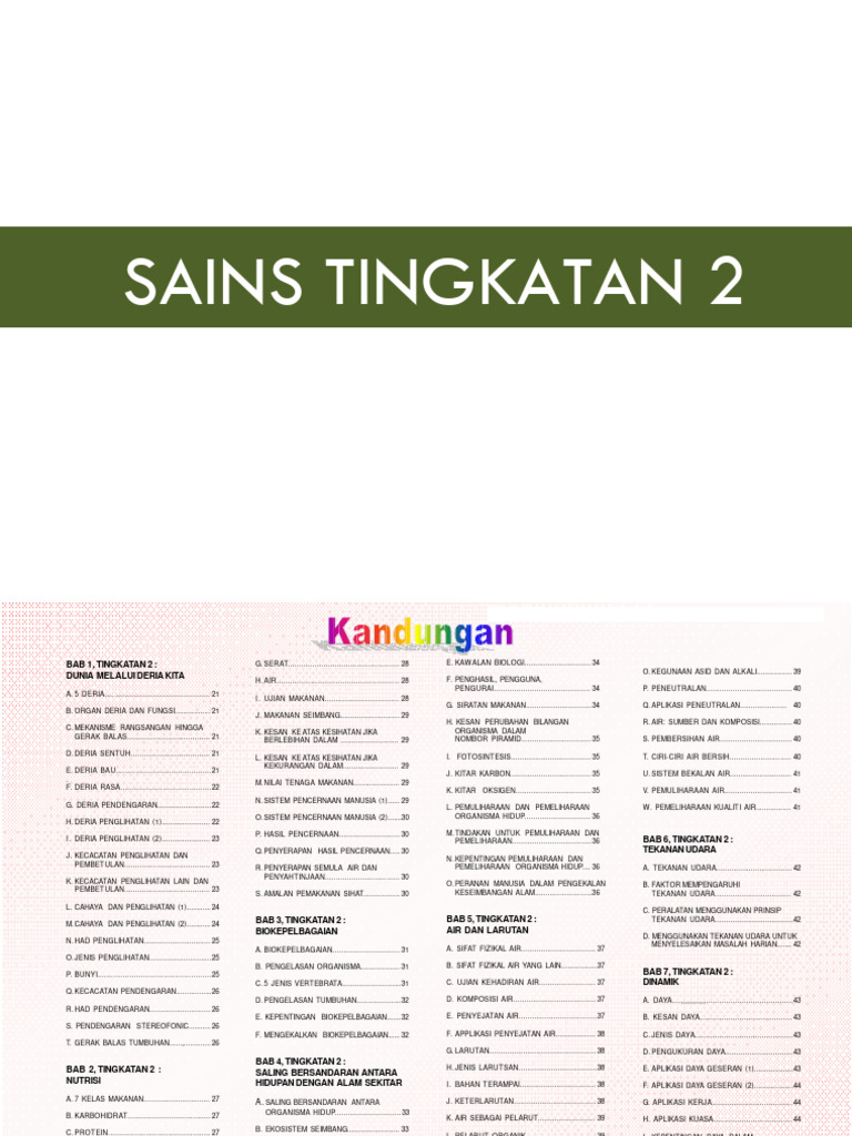 Peta Minda Sains Tingkatan 2 | PDF