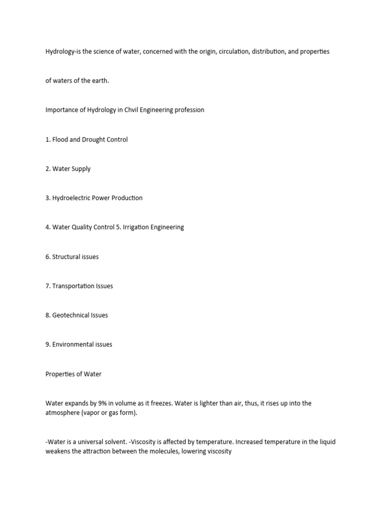 Hydrology Pdf Water Drainage Basin