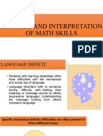 Analysis and Interpretation of Math Skills