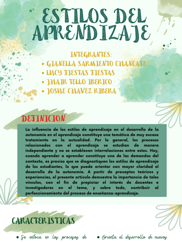 Estilos de Aprendizaje | PDF | Aprendizaje | Pensamiento