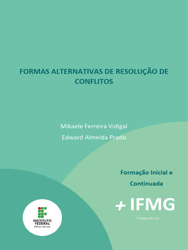 Ebook Ifmg Metodos Alternativos De Resolução De Conflitos Pdf