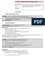 Cours PGCD Theoremes de Bezout Et de Gauss