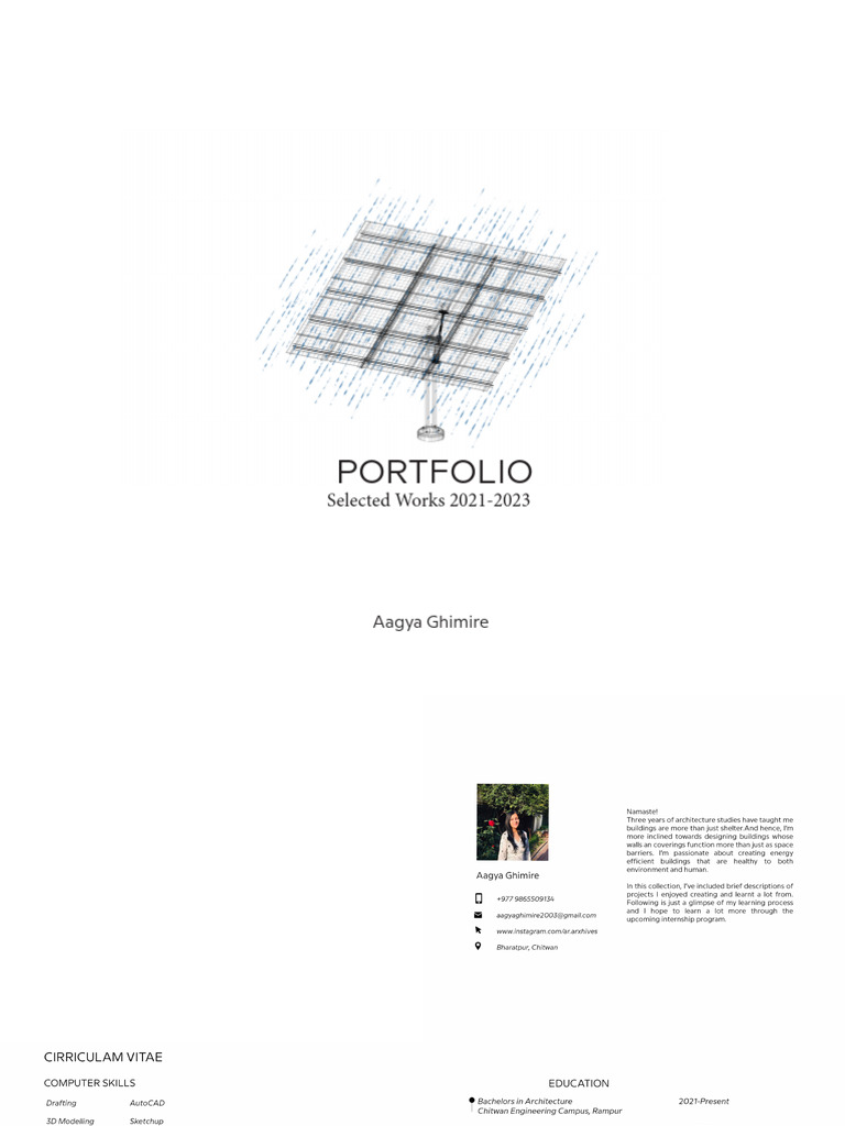 Example Of Internship Portfolio