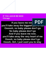 If You Leave Me Now