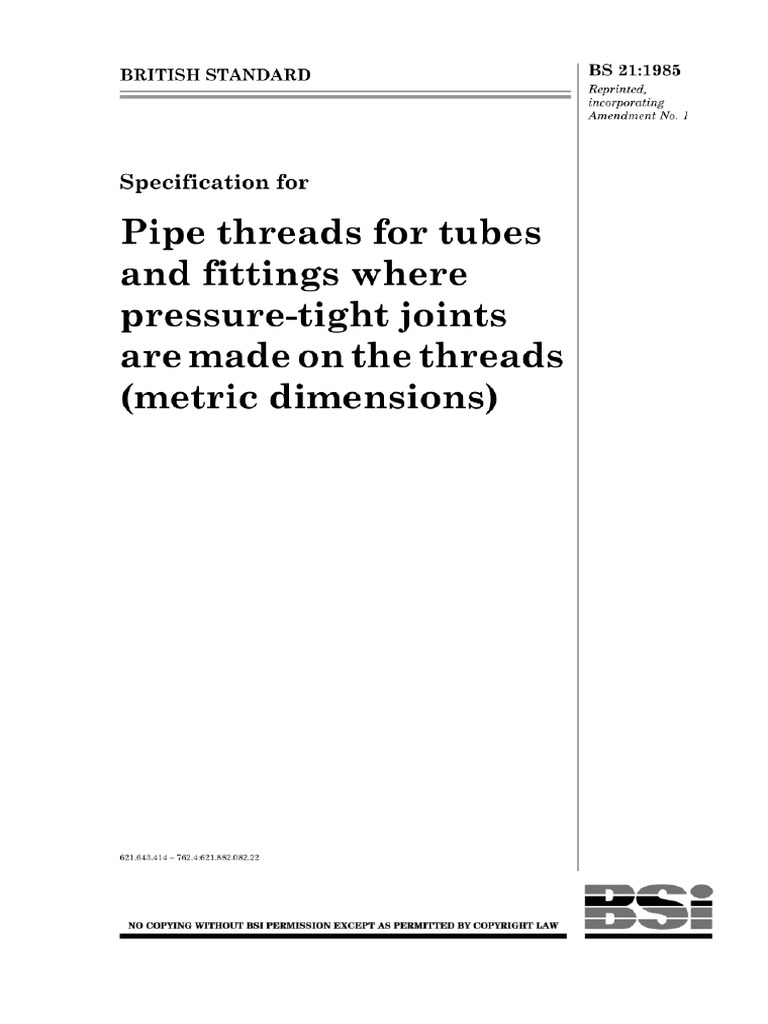 BS 21 1985 | PDF