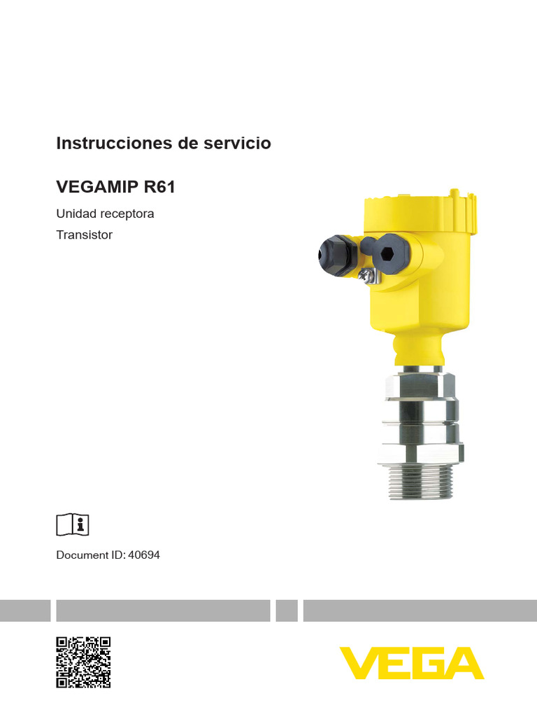 Instrucciones de Servicio VEGAMIP R61 | PDF | Conector eléctrico ...