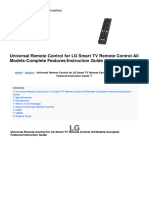 Universal Remote Control For LG Smart TV Remote Control All Models Complete Features Instruction Guide