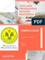 Evaluasi Pengajaran Bahasa Indonesia
