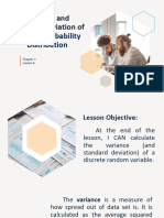 Chapter 1 - Lesson 6 - Variance and Standard Deviation of Discrete Probability Distribution