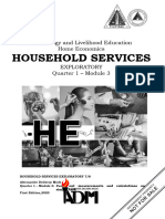 Household Services: Technology and Livelihood Education Home Economics