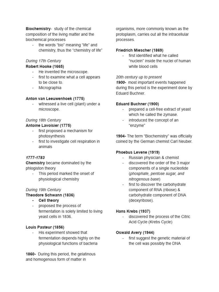 History and Branches of Biochemistry | PDF | Wellness | Science ...