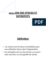 K 10 Gestion Des Stocks Et Entrepots