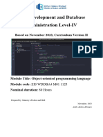 TM01 Apply Object-Oriented Programming Language Skills