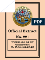 158th Field Artillery Official Extract No. 221