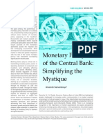 Monetory Policy- Simplifying the Mystique