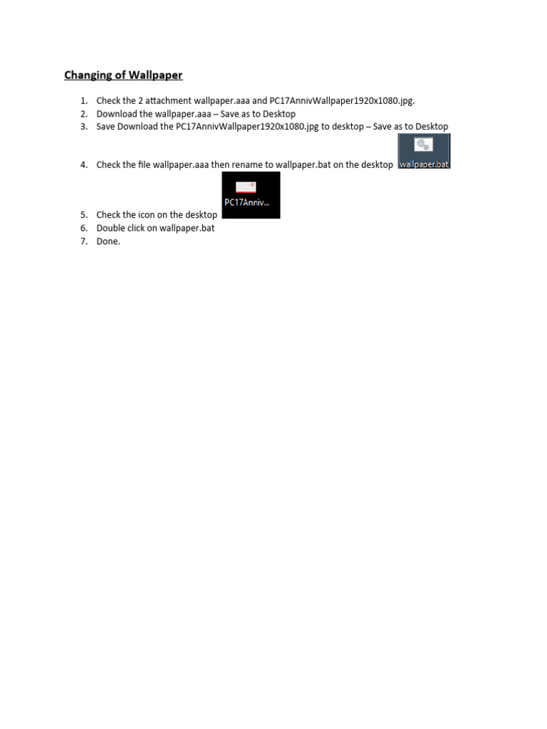 Changing of Wallpaper PDF