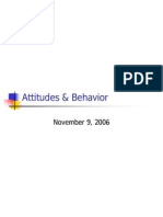 Attitudes Behavior