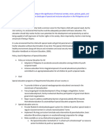Analyze Existing SPED Policies of The Department of Education