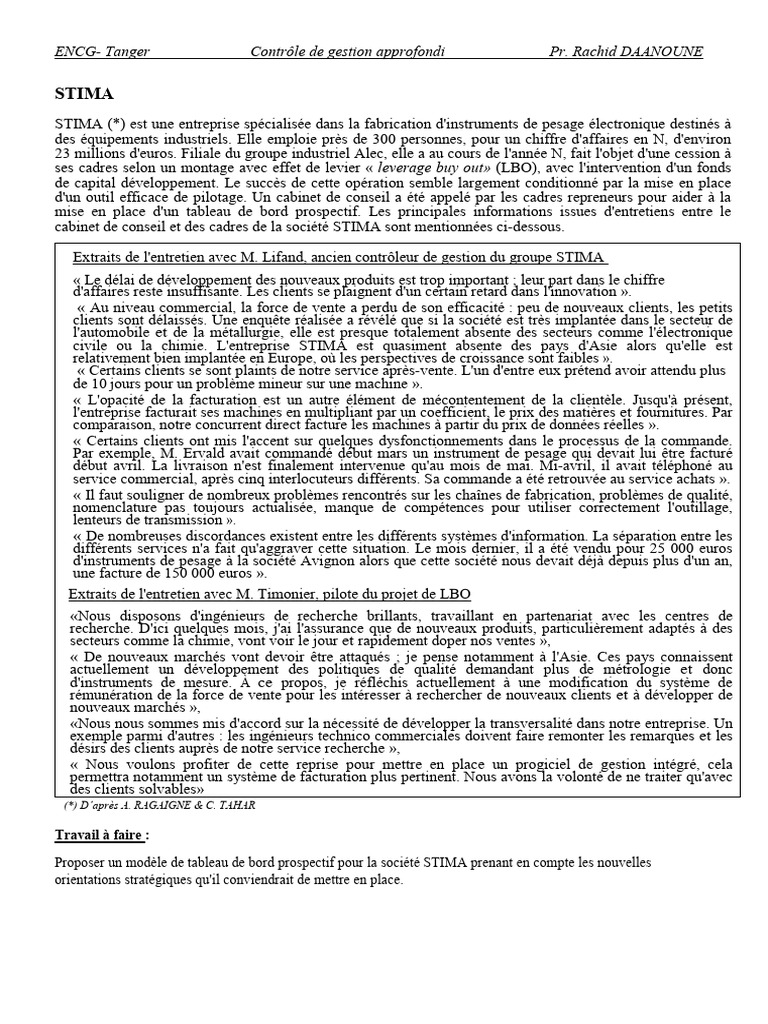 Cas STIMA | PDF