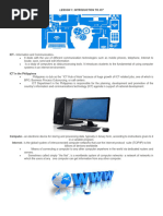 Lesson 1: Introduction To Ict