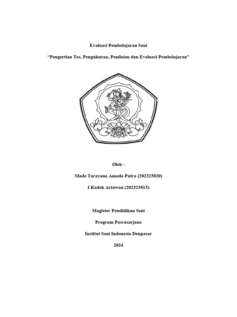 Evaluasi Pembelajaran Seni dan Tes | PDF | Karier & Perkembangan