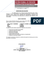 Constancia de Vacante